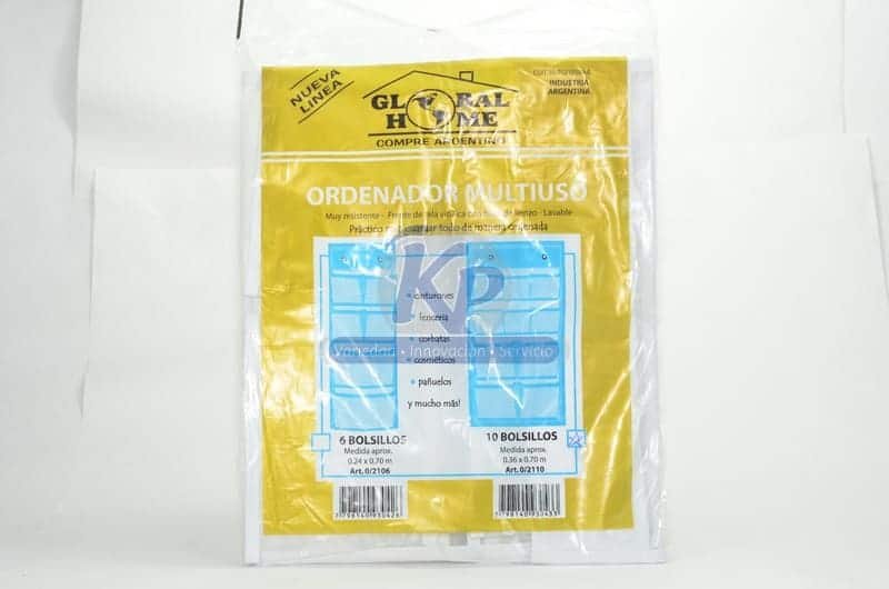 ORGANIZADOR BOLSILLERO PVC X 6 COLGANTE MULTIUSO 024 X 070 CM - (GBI-0/2106)