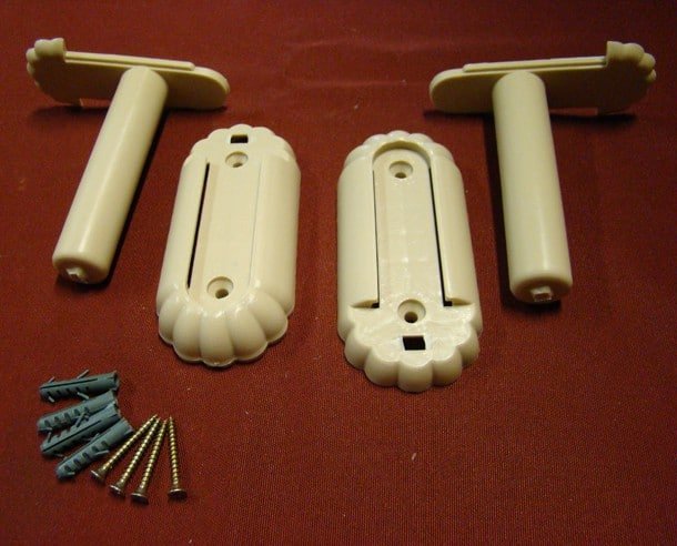 SOPORTE PLASTICO PARA CAÑO CURVO BLANCO-GRIS-BEIGE - (ELP-120) - Imagen 2