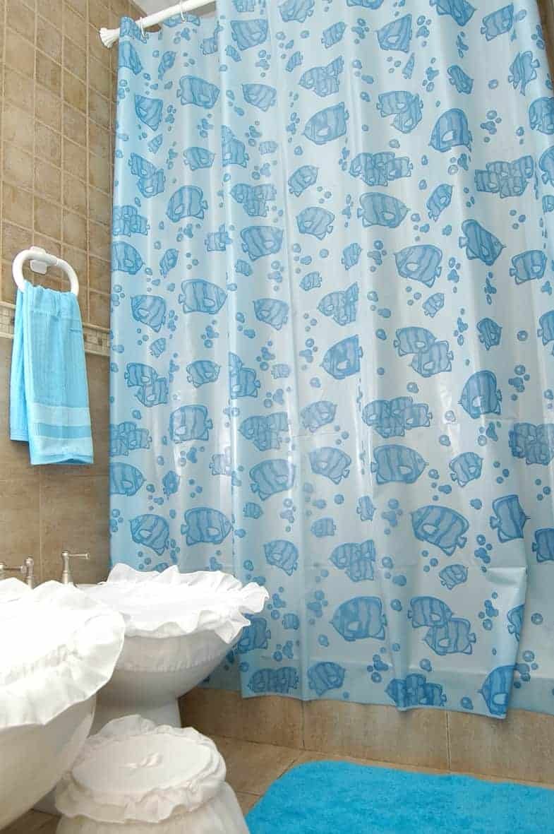 CORTINA BAÑO PLASTICA BASIC DOBLE CON PROTECTOR Y GANCHOS - (ELP-017) - Imagen 3