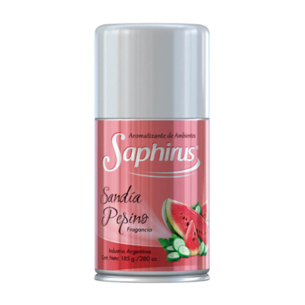 AEROSOL AROMATIZANTE FRAGANCIA SANDIA PEPINO 280 ML SAPHIRUS - (SPH-FA81)