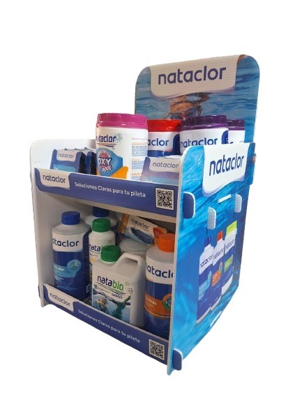 Exhibidor NATACLOR para mostrador 2 niveles - (AGS-EXHM)