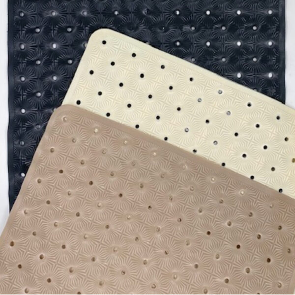 ALFOMBRA BAÑO ANTIDESLIZANTE PVC ROMBOS ENREJADO 35x65 CM - (ECT-360852)