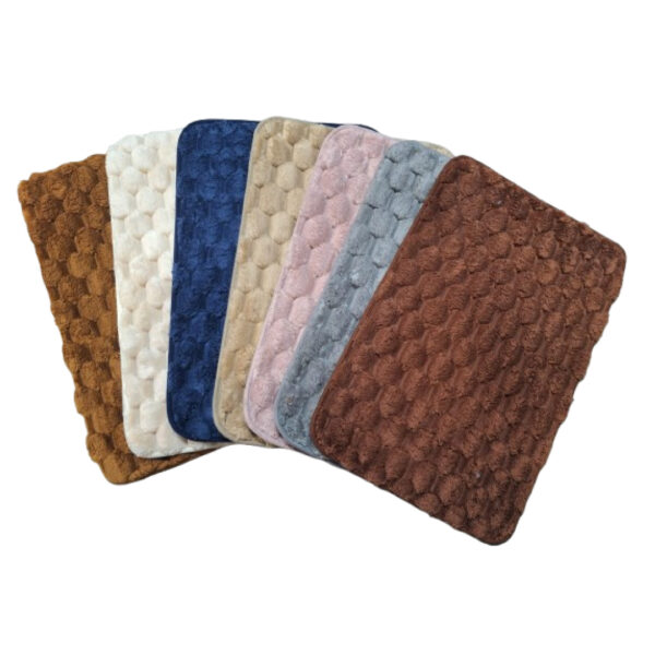 ALFOMBRA BAÑO MEMORY SOFT PUNTOS 40 x 60 CM POLIESTER - (KNR-2809)
