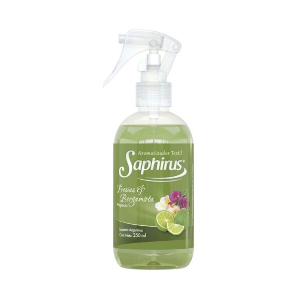 AROMATIZANTE TEXTIL FRAGANCIA BERGAMOTA Y CEDRO 250 ML SAPHIRUS - (SPH-FT92)