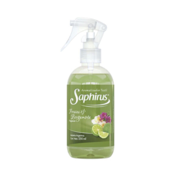 AROMATIZANTE TEXTIL FRAGANCIA FRESIAS Y BERGAMOTA 250 ML SAPHIRUS - (SPH-FT84)