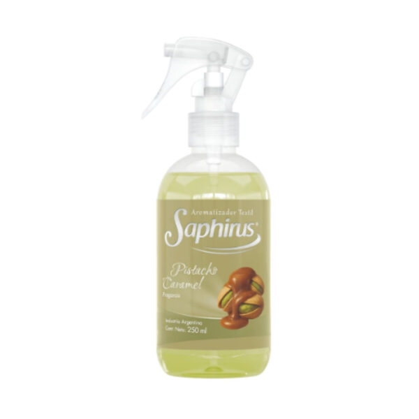 AROMATIZANTE TEXTIL FRAGANCIA PISTACHO CARAMEL 250 ML SAPHIRUS - (SPH-FT94)