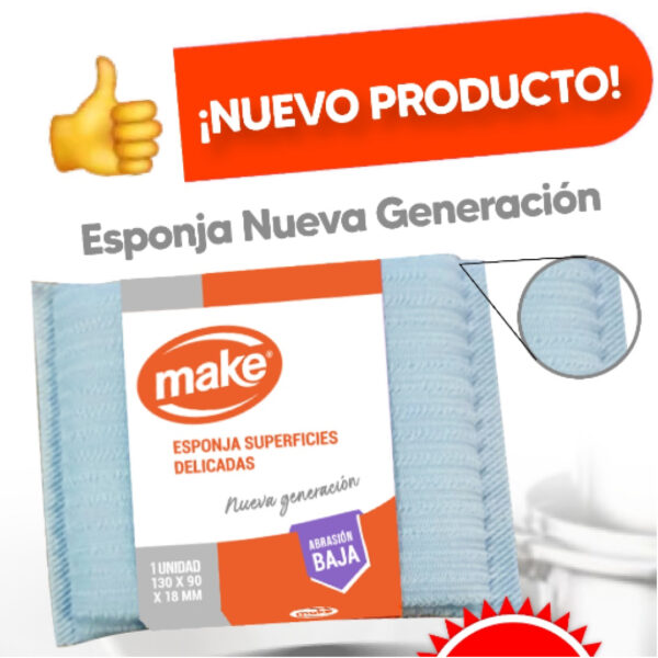ESPONJA MAKE "NUEVA GENERACION" SPUGNELLA PARA SUPERFICIES DELICADAS - (YSH-6997)