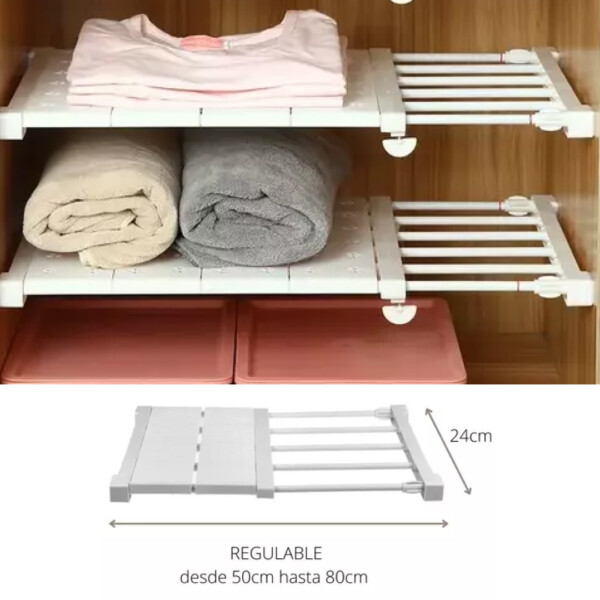 Estante regulable talle M 50 a 80 cm color natural - (MMT-26053)