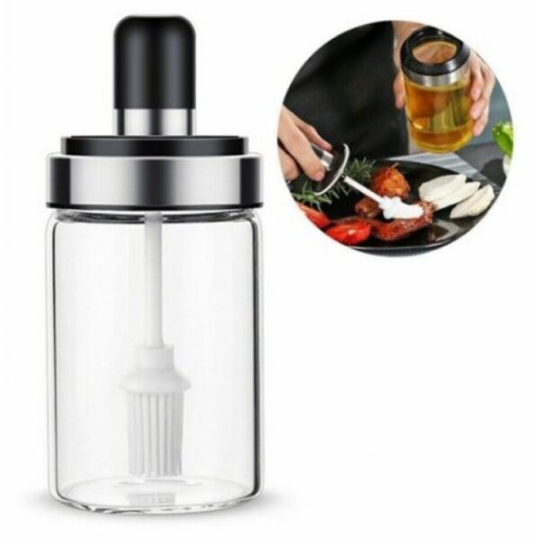 FRASCO ACEITERO DE VIDRIO CON PINCEL 11x6x6 CM - (BAK-4934188)
