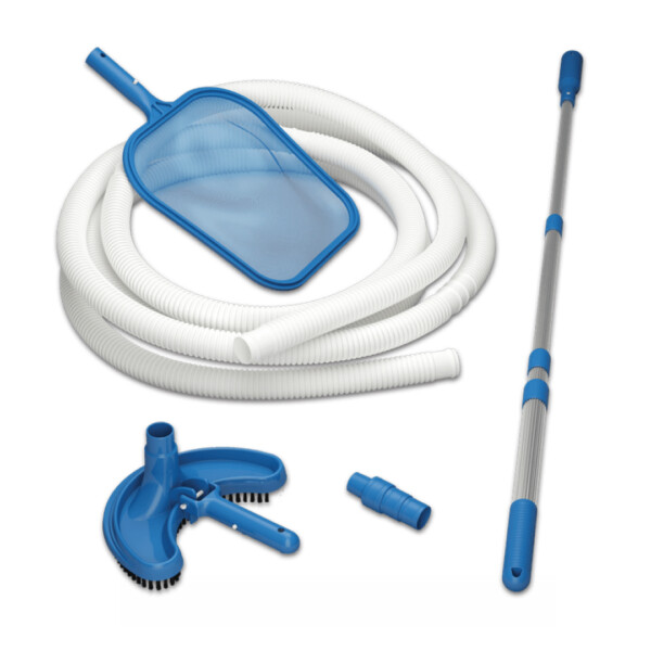 KIT DE LIMPIEZA PELOPINCHO - SACAHOJAS MANGO LIMPIA FONDO Y MANGUERA FLOTANTE - (SNE-IM002)