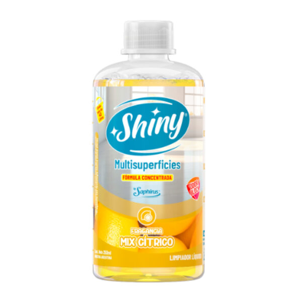 Limpiador liquido multisuperficies Shiny 250ml rinde 40 litros MIX CITRICO - (SPH-LL01)