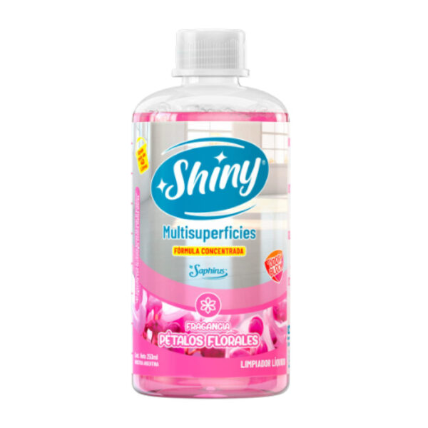 Limpiador liquido multisuperficies Shiny 250ml rinde 40 litros PETALOS FLORAL - (SPH-LL05)
