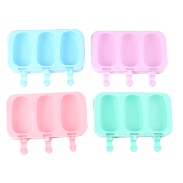MOLDE HELADO SILICONA SIN VARILLA COLORES PASTEL - (BNI-50706)