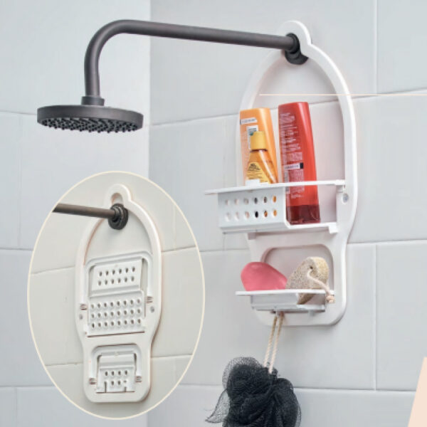 ORGANIZADOR DE DUCHA PLASTICO PLEGABLE 44x25 CM - (BTH-900150)