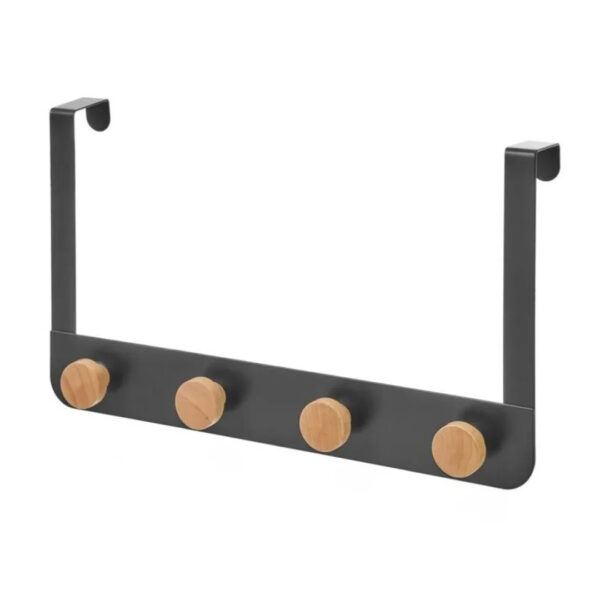 PERCHERO COLGANTE METALICO 40 CM NEGRO 4 PERCHAS - (BNI-52135)