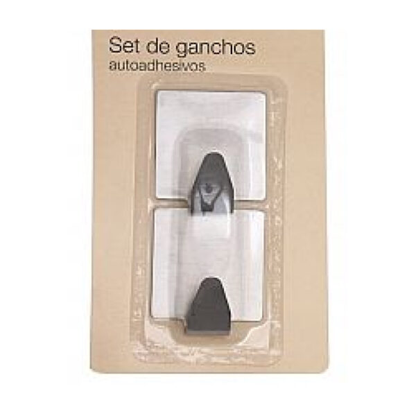PERCHITA AUTOADHESIVA CUADRADA X 2 ACERO - (RYB-46654)