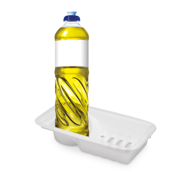 PORTA DETERGENTE Y ESPONJA PLASTICO COMPACTO 15x7 CM - (ECT-301190)