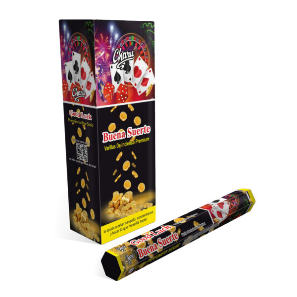 SAHUMERIO Hexagonal CHARU Buena suerte - caja x6 hexagonos - (VSH-SCH6)