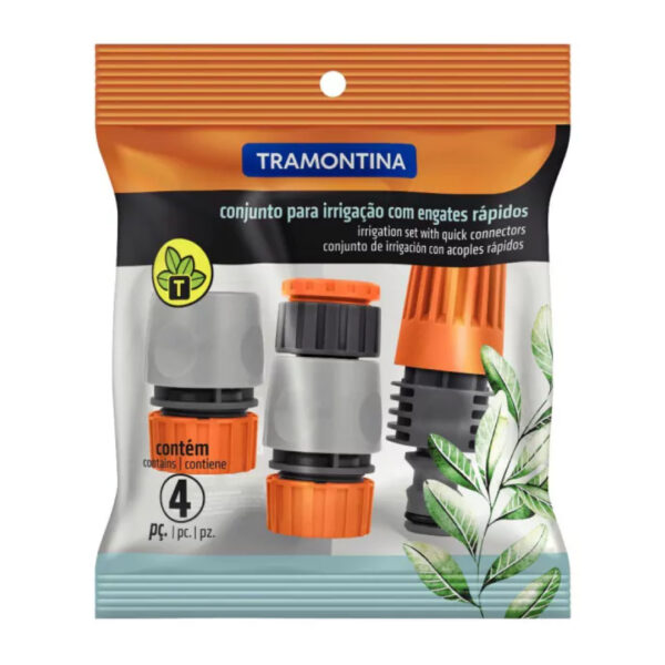 SET DE RIEGO X4 TRAMONTINA LANZA Y ACOPLES - (TMT-78580)