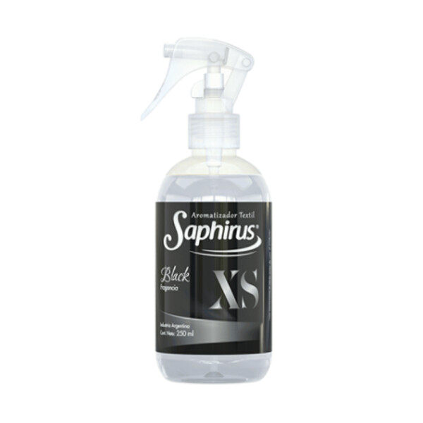 AROMATIZANTE TEXTIL FRAGANCIA BLACK 250 ML SAPHIRUS - (SPH-FT85)