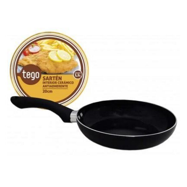 Sarten ceramico negro 20x4 cm TEGO 2mm - (RYB-68151)
